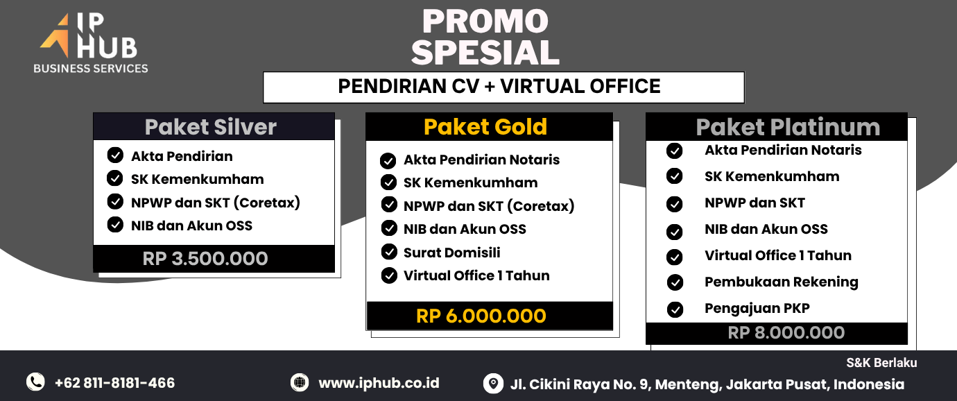 <p><b>Special Promo!</b></p><p><b>Establishment Commanditaire Vennootschap (CV) and Virtual Offices</b></p><p><b>Contact Us for More Information</b></p>